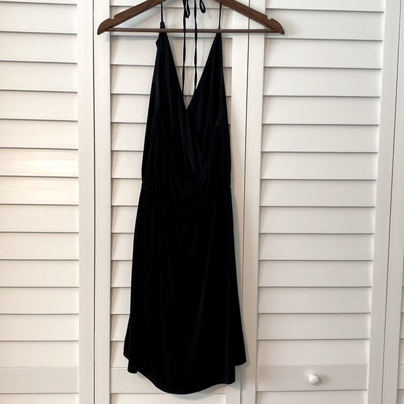 Black Halter Mini Dress - Picture 2 of 2